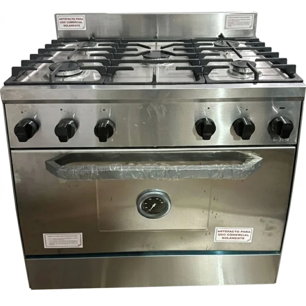 Cocina Industrial 5 Hornallas Morelli Saho Kuma 820 Acero Horno Ciego