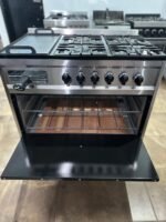Cocina Múltiple Acero 4 Hornallas con Plancha, Carlitera y Puerta Enlozada - Imagen 2