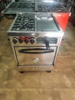 Cocina Mini Múltiple Acero 2 Hornallas con Plancha, Carlitera y Horno Pizzero