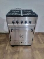 Cocina Mini Acero Hornallas Grandes con Horno Pizzero Refractario